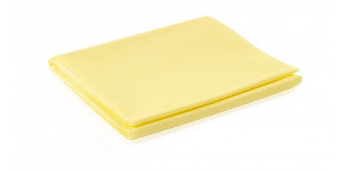 Couverture d’urgence fabriquée en polyéthylène jaune (54” x 80”) 